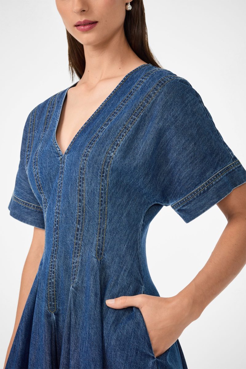 Ashe 2 Short-Sleeve Denim Dress - Image 5