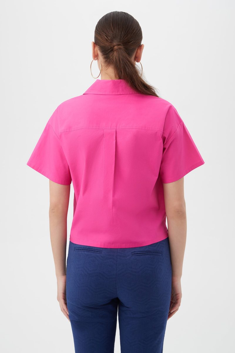 Komore Cropped Button-Front Top - Image 9