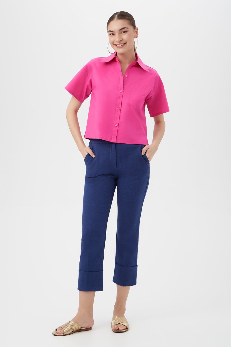 Komore Cropped Button-Front Top - Image 7