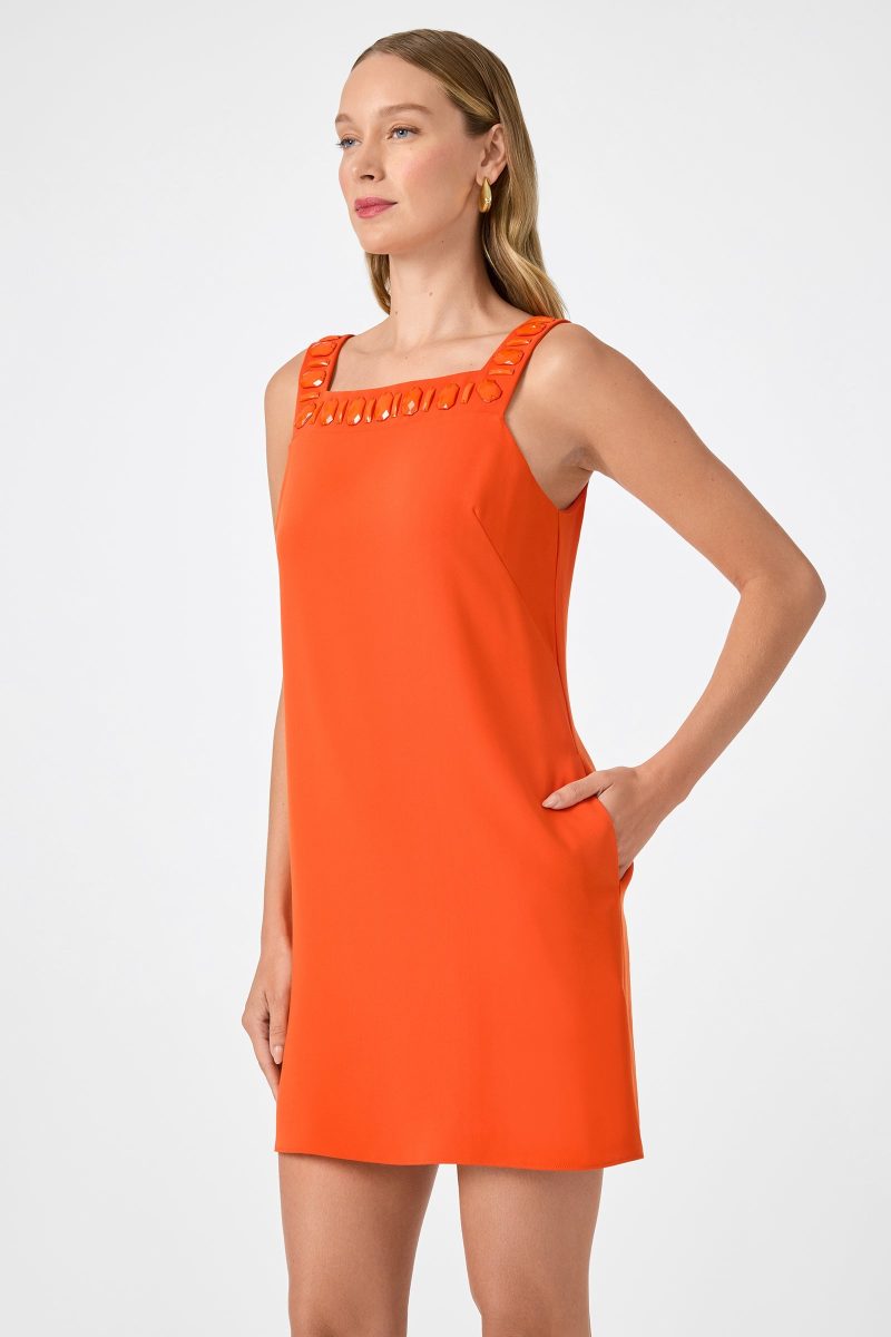 Yokuna Jewel Neck Mini Dress - Image 4