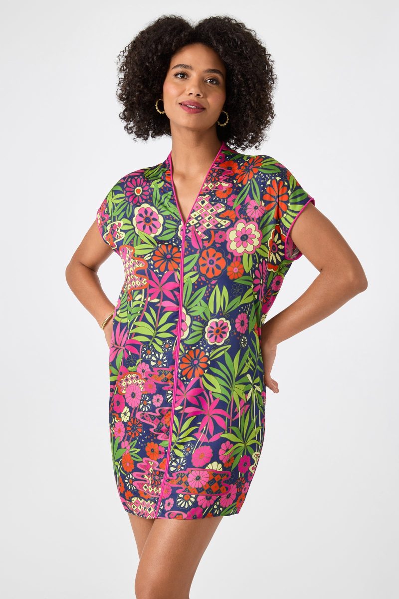 Tarashi Short-Sleeve Mini Dress - Fumi Floral - Image 2
