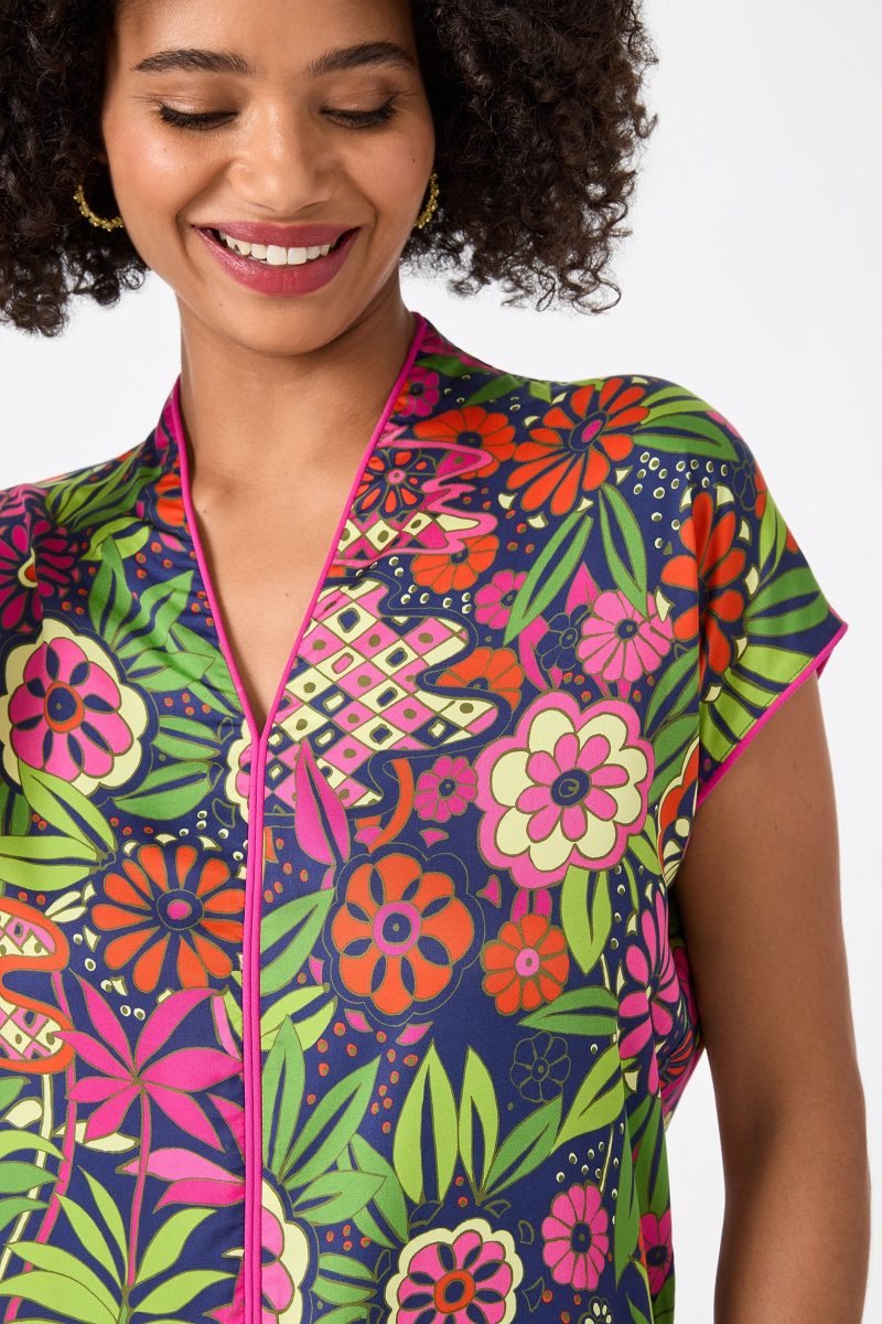 Tarashi Short-Sleeve Mini Dress - Fumi Floral - Image 5