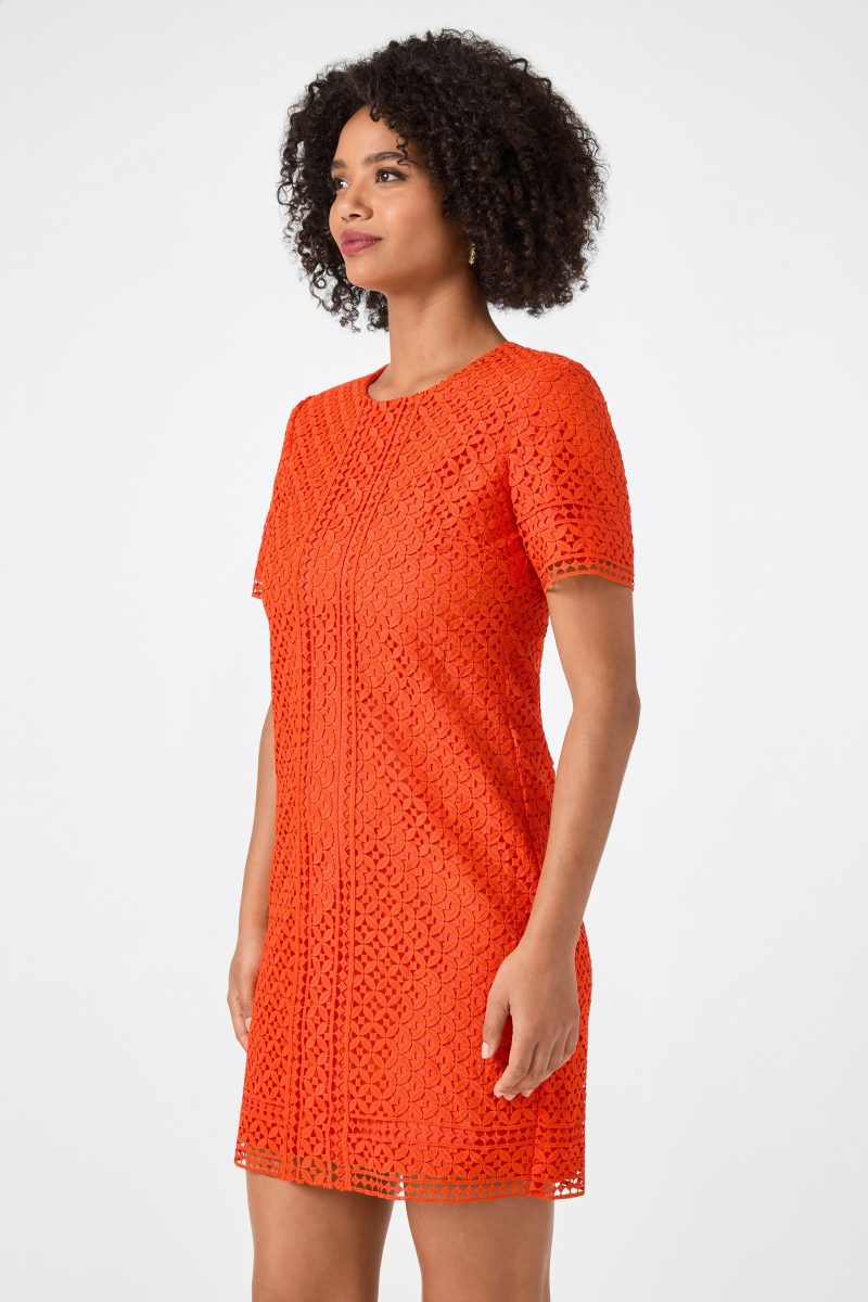 Kimasu Short-Sleeve Lace Mini Dress - Image 5