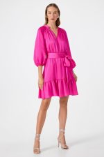 Asuma 3/4 Sleeve Mini Founce Dress