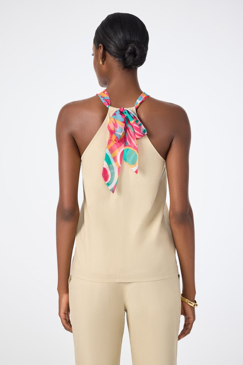 Chatone Scarf Tie Halter Top - Image 7