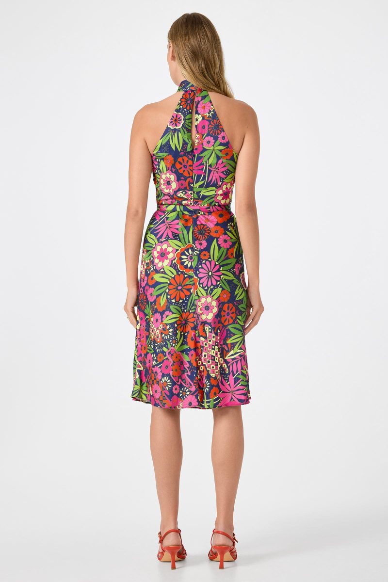 Muri Cross-Halter Midi Dress - Fumi Floral - Image 4