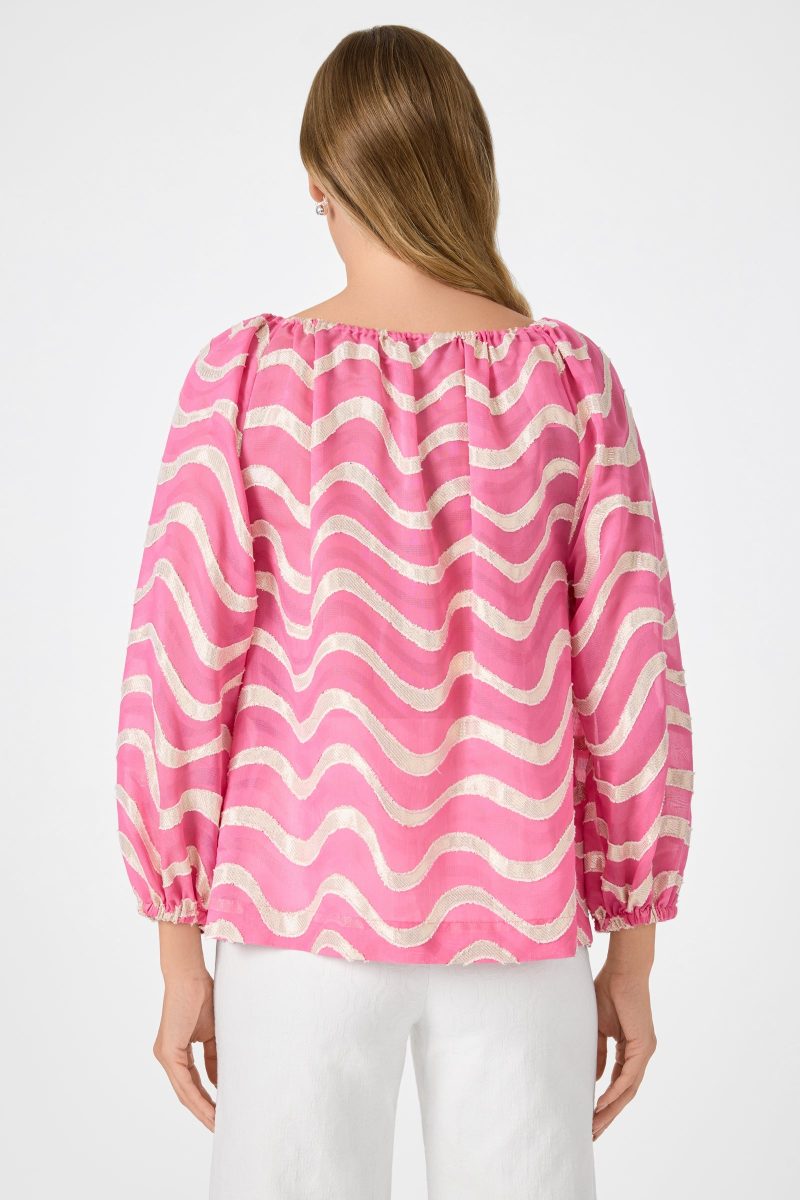 Sandia 2 Blouson Top - Pinku - Image 5