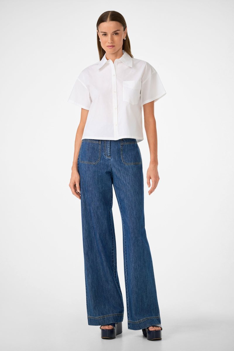 Komore Cropped Button-Front Top - Image 2