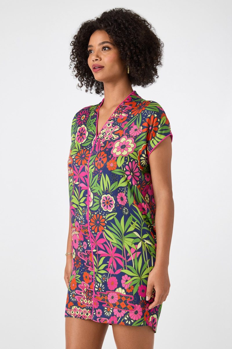 Tarashi Short-Sleeve Mini Dress - Fumi Floral - Image 3