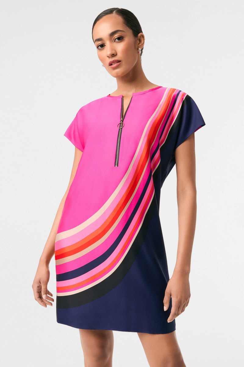 Hasil 2 Short-Sleeve Shift Dress - Image 2