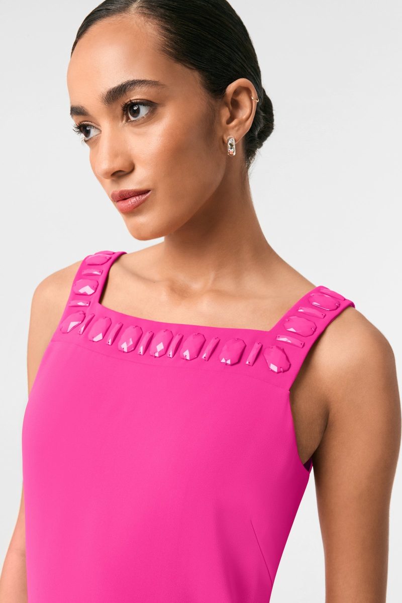 Yokuna Jewel Neck Mini Dress - Image 2