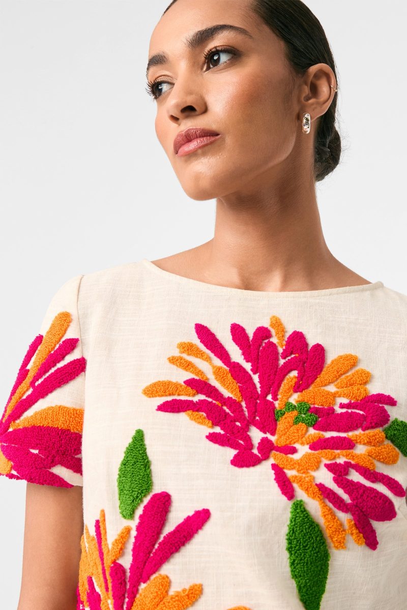 Siona Embroidered Flowers Top - Image 6