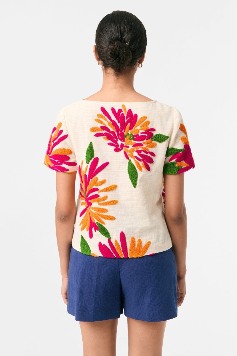 Siona Embroidered Flowers Top - Image 5
